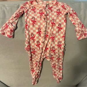 Candy Cane Checkered onesie